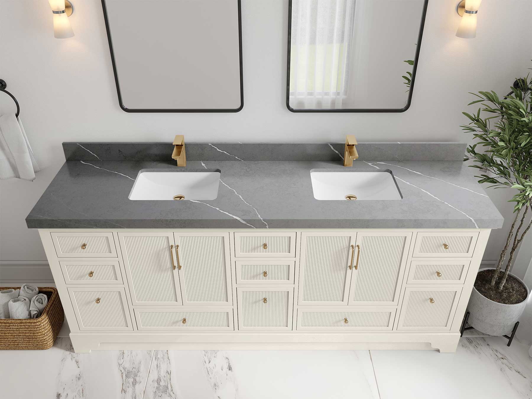 Alys 84 in. W x 22 in. D Double Sink Bathroom Vanity