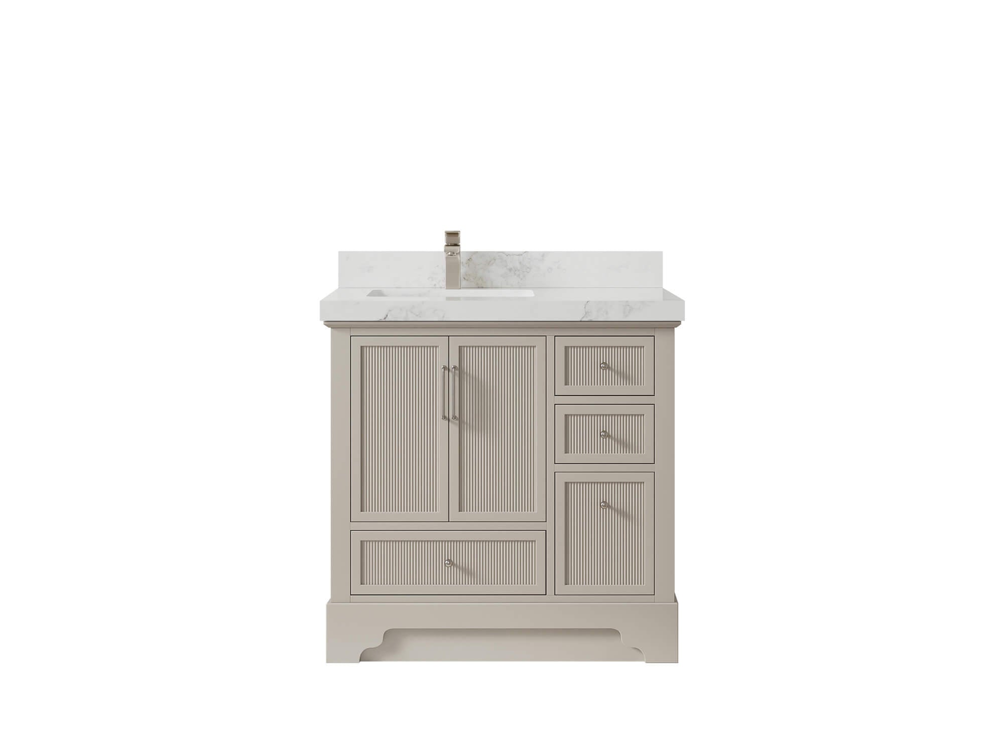 Alys 36 in. W x 22 in. D Left Offset Sink Bathroom Vanity