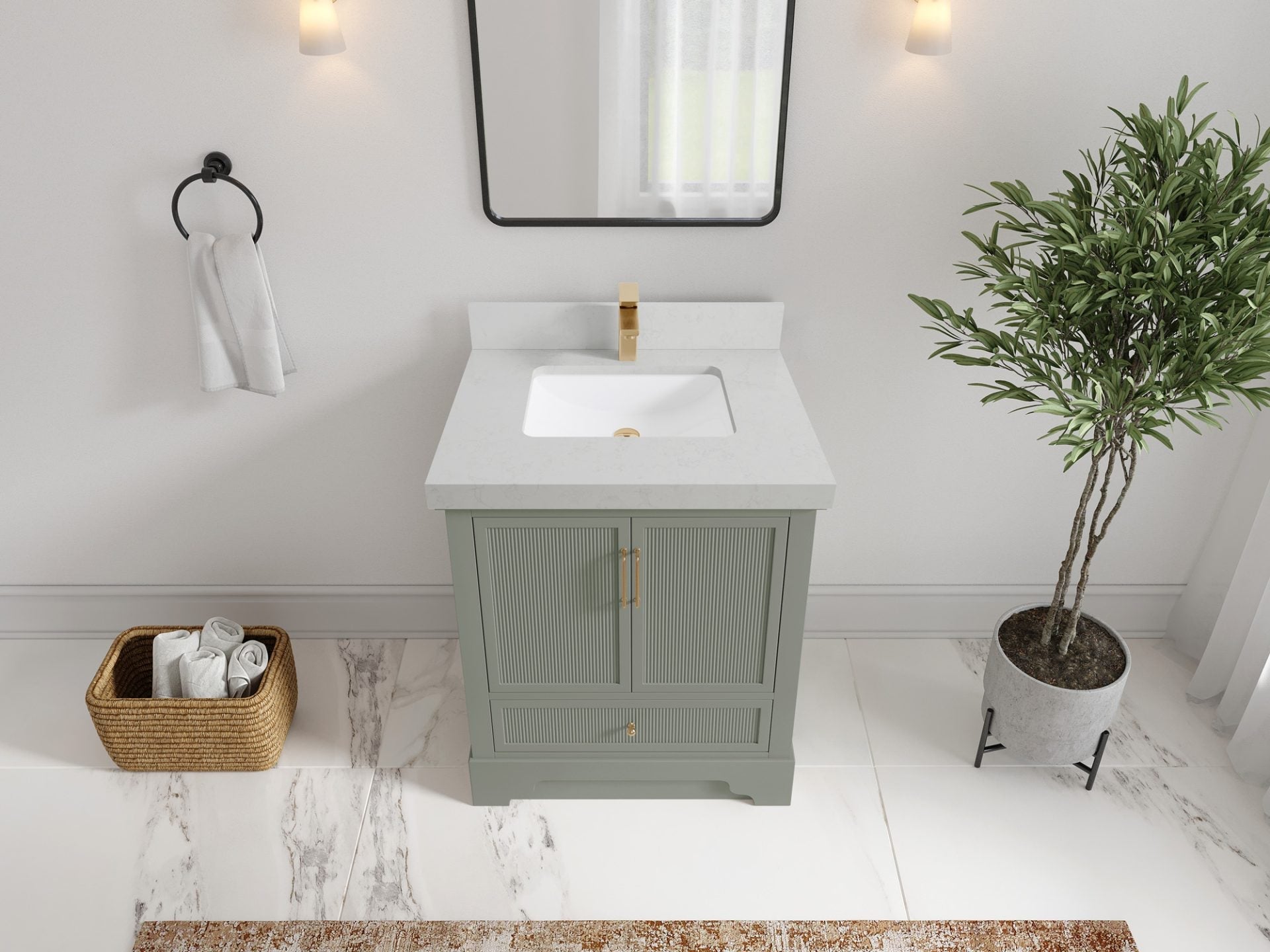 Alys 30 in. W x 22 in. D Single Sink Bathroom Vanity