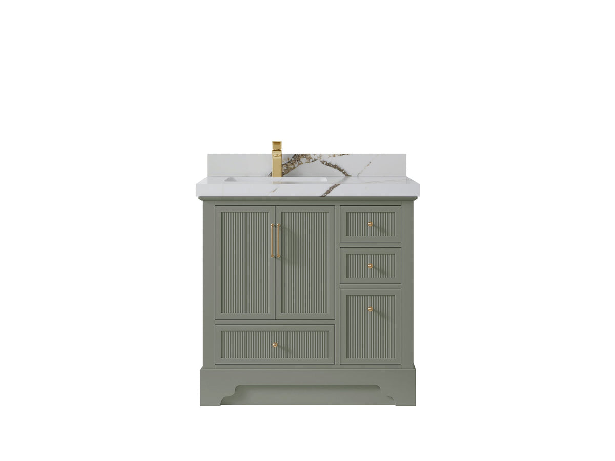 Alys 36 in. W x 22 in. D Left Offset Sink Bathroom Vanity