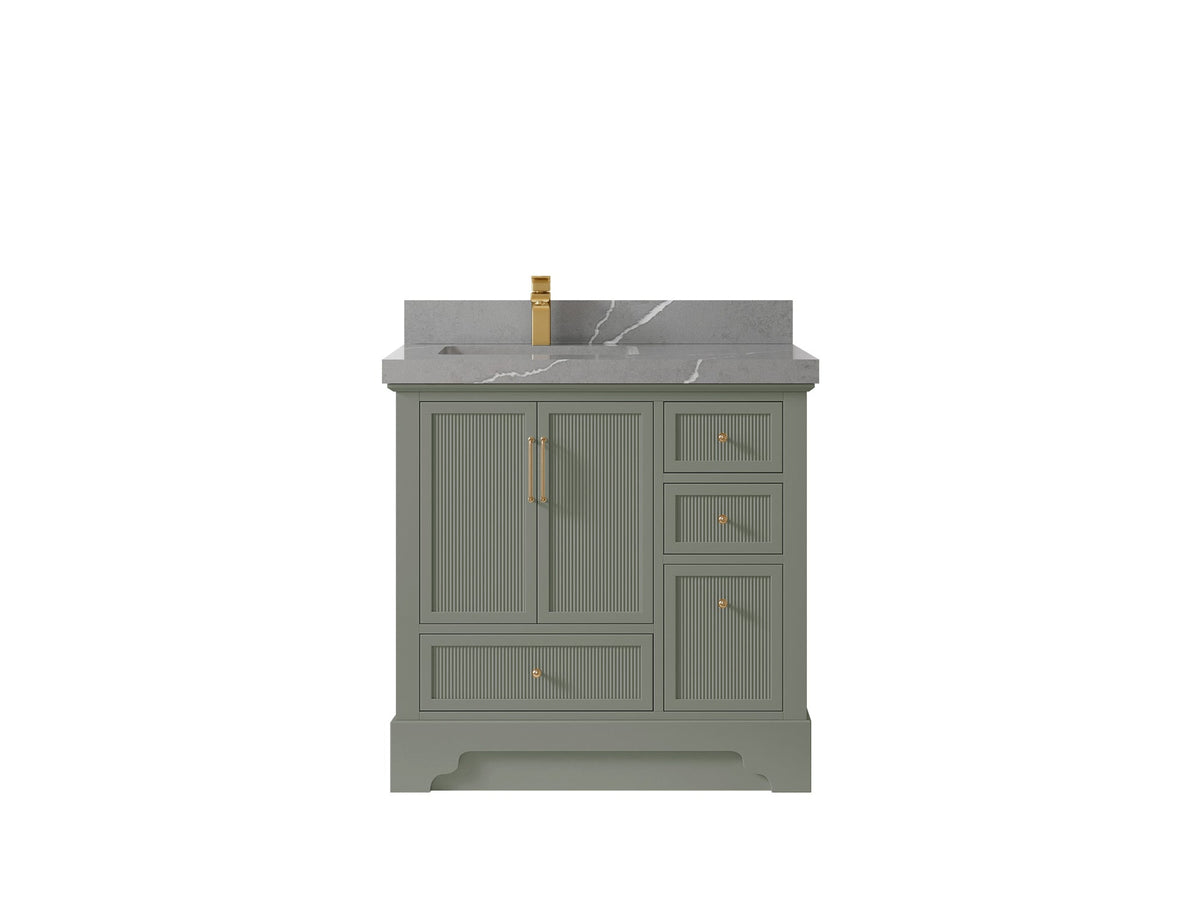 Alys 36 in. W x 22 in. D Left Offset Sink Bathroom Vanity