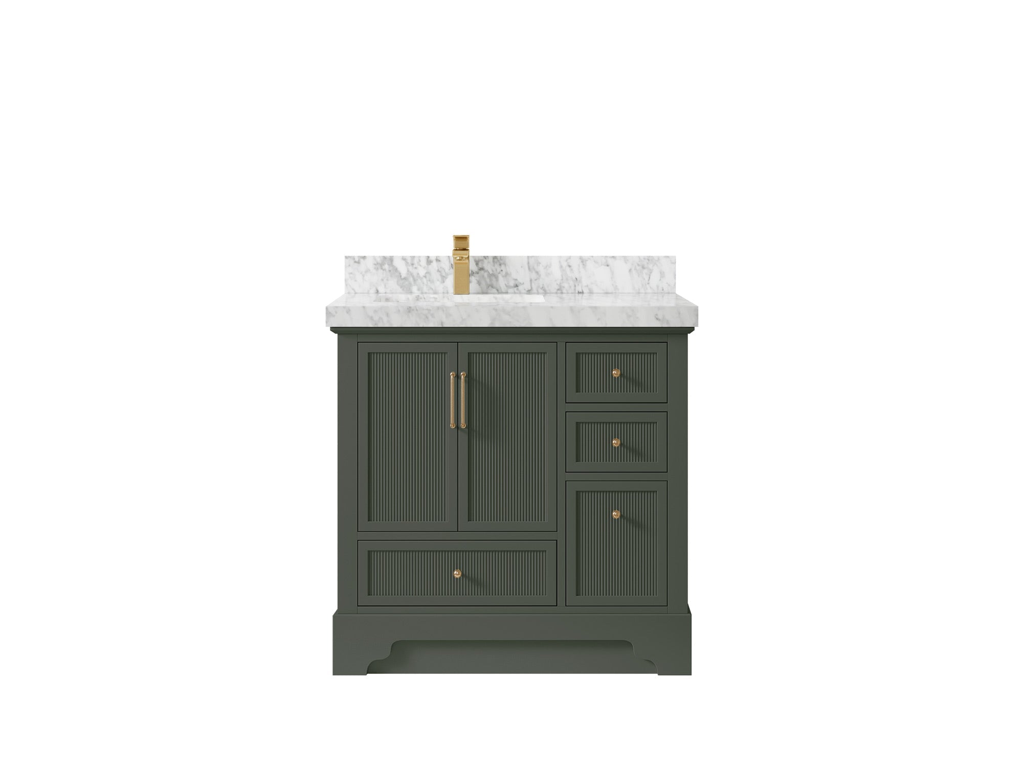 Alys 36 in. W x 22 in. D Left Offset Sink Bathroom Vanity
