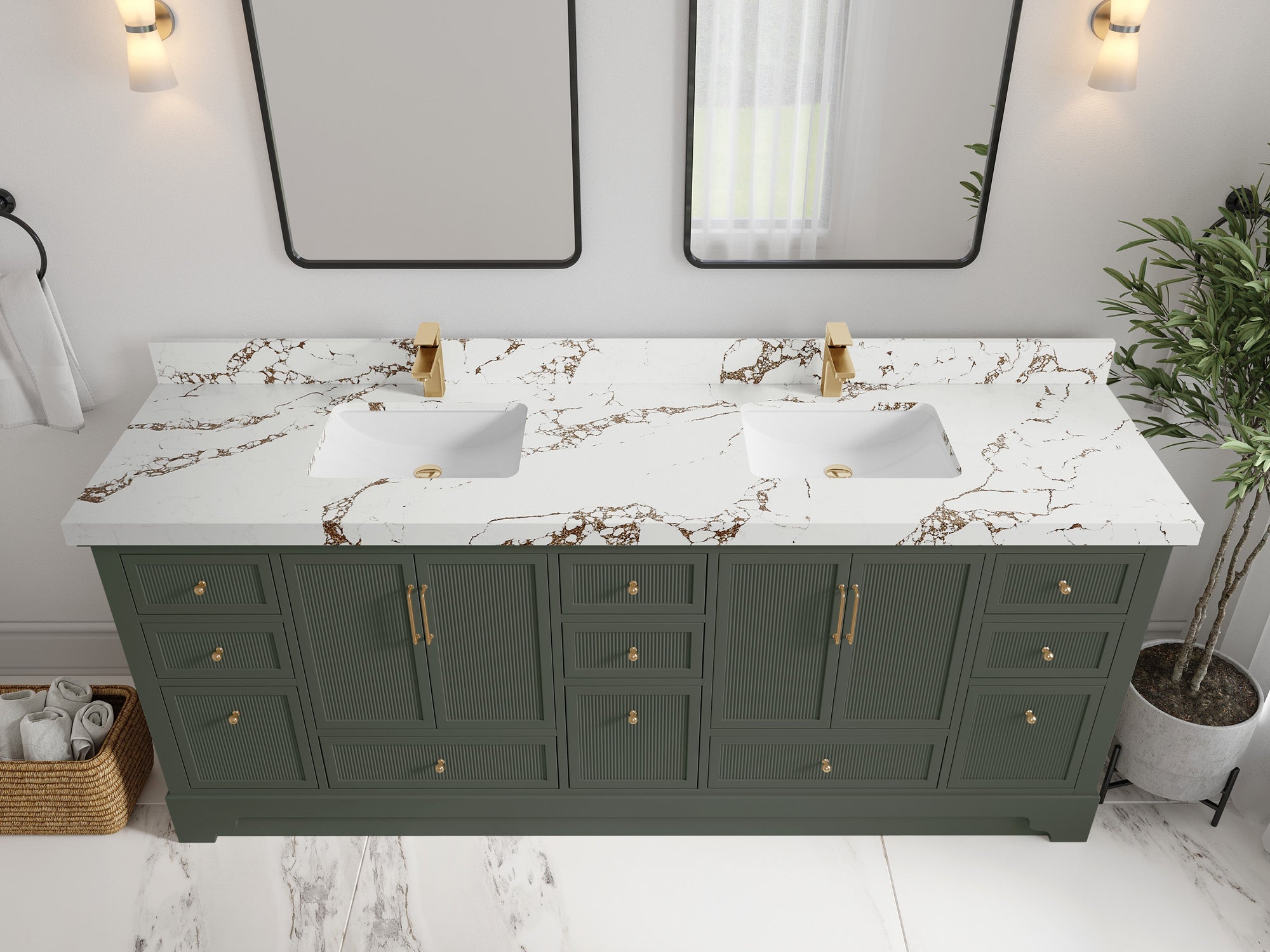 Alys 84 in. W x 22 in. D Double Sink Bathroom Vanity