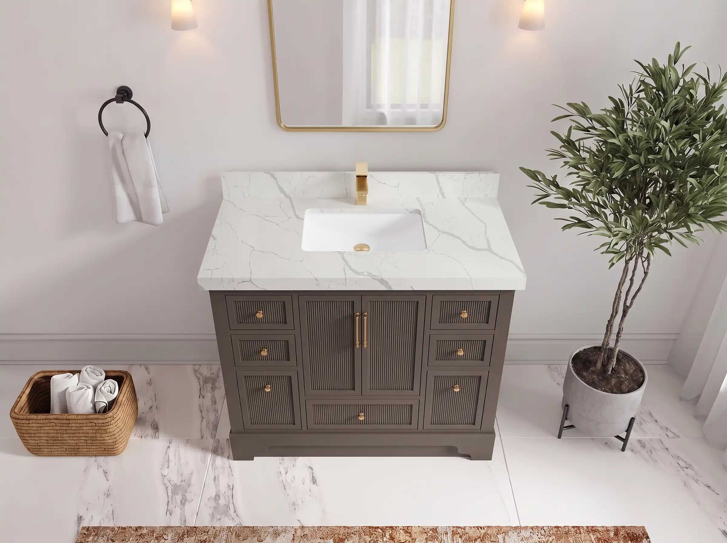 Alys 42 in. W x 22 in. D Single Sink Bathroom Vanity