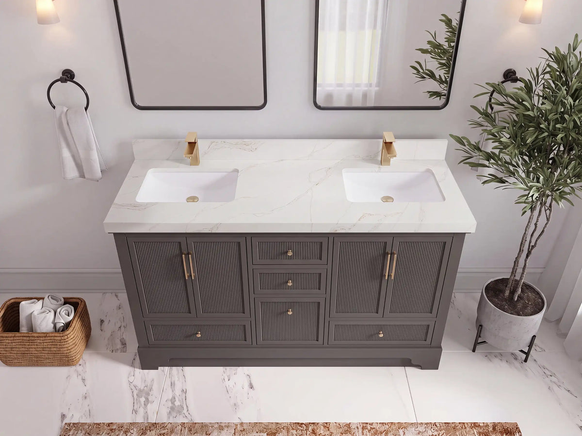 Alys 60 in. W x 22 in. D Double Sink Bathroom Vanity