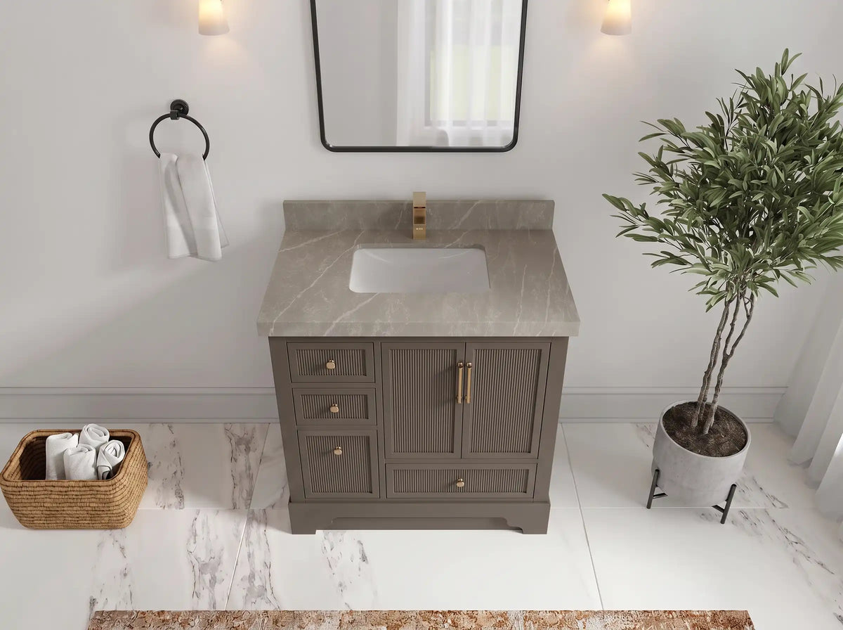 Alys 36 in. W x 22 in. D Center Sink Bathroom Vanity