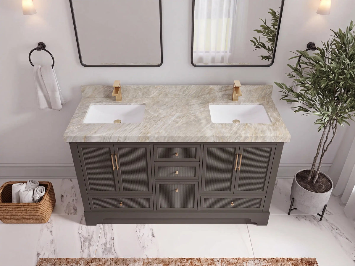 Alys 60 in. W x 22 in. D Double Sink Bathroom Vanity