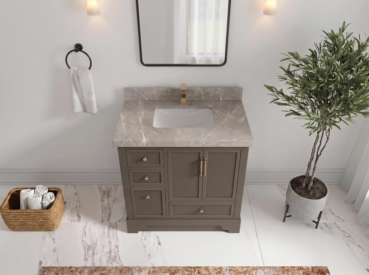 Alys 36 in. W x 22 in. D Center Sink Bathroom Vanity