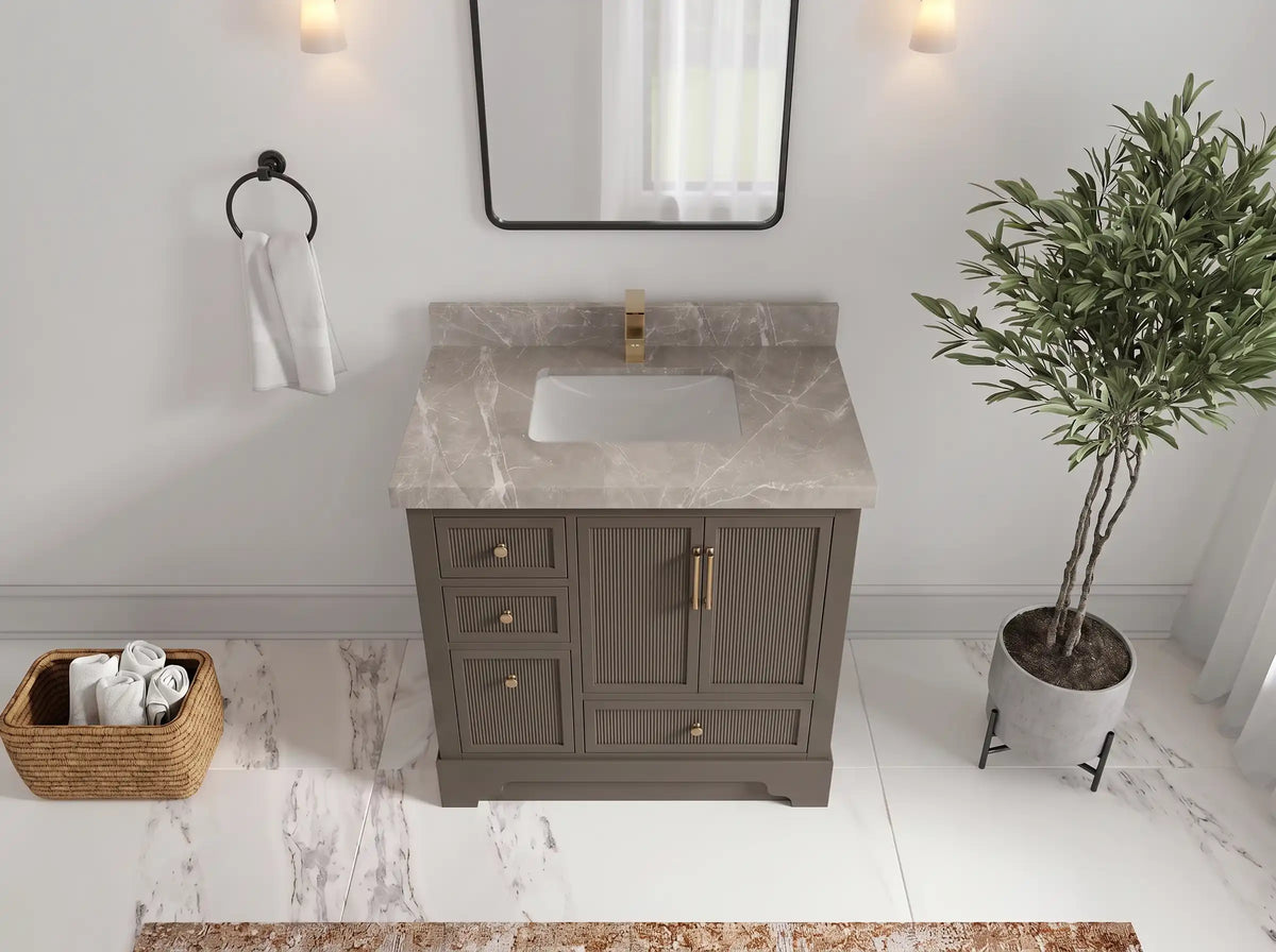 Alys 36 in. W x 22 in. D Center Sink Bathroom Vanity