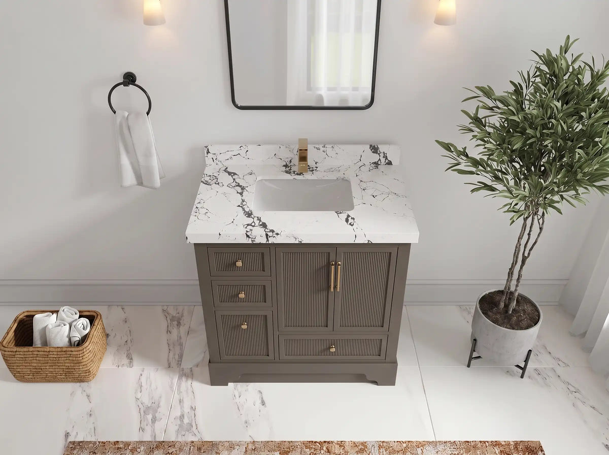 Alys 36 in. W x 22 in. D Center Sink Bathroom Vanity