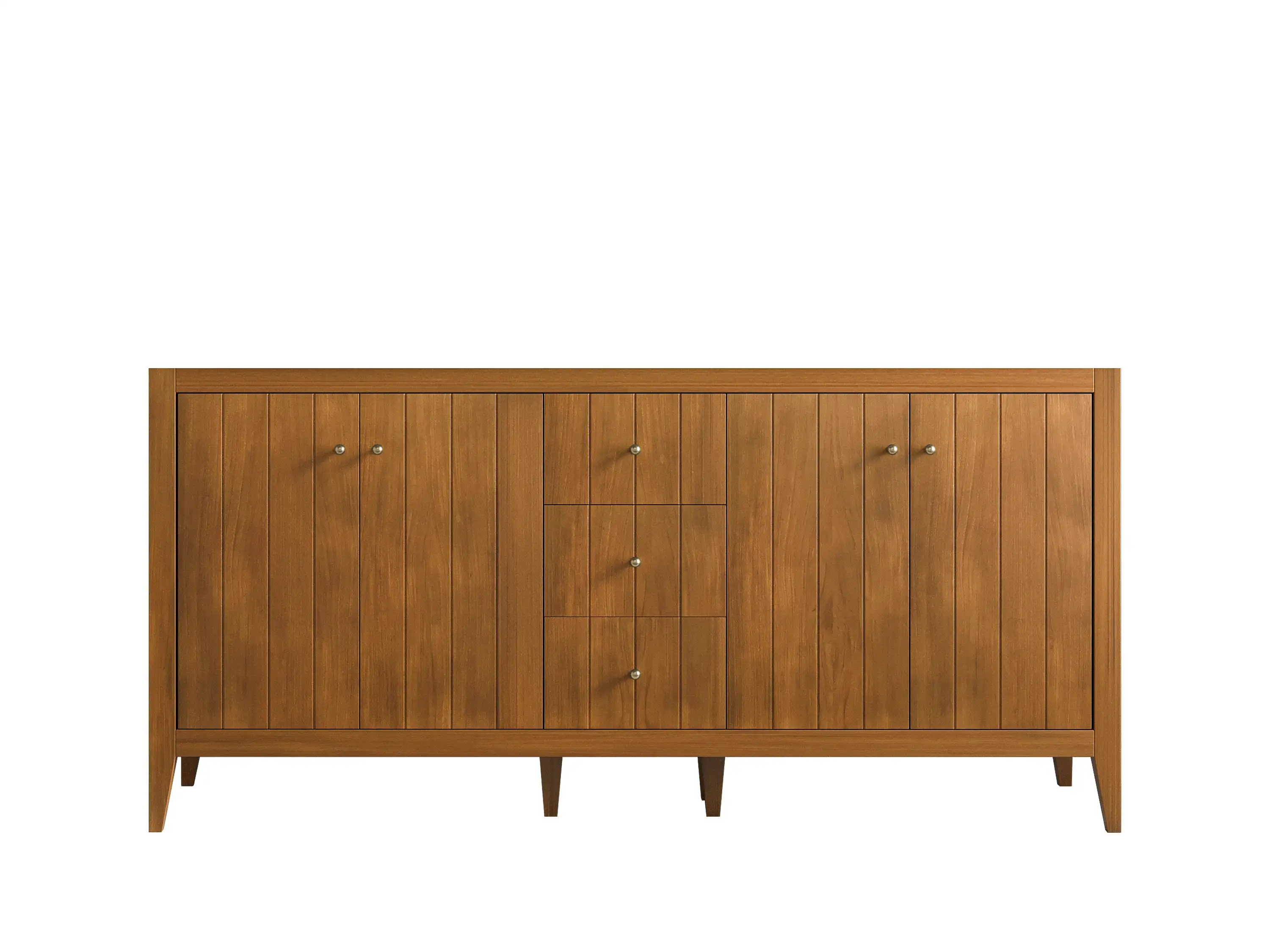 Atlanta Teak Wood 72 in. W x 22 in. D Double Sink Bathroom Vanity