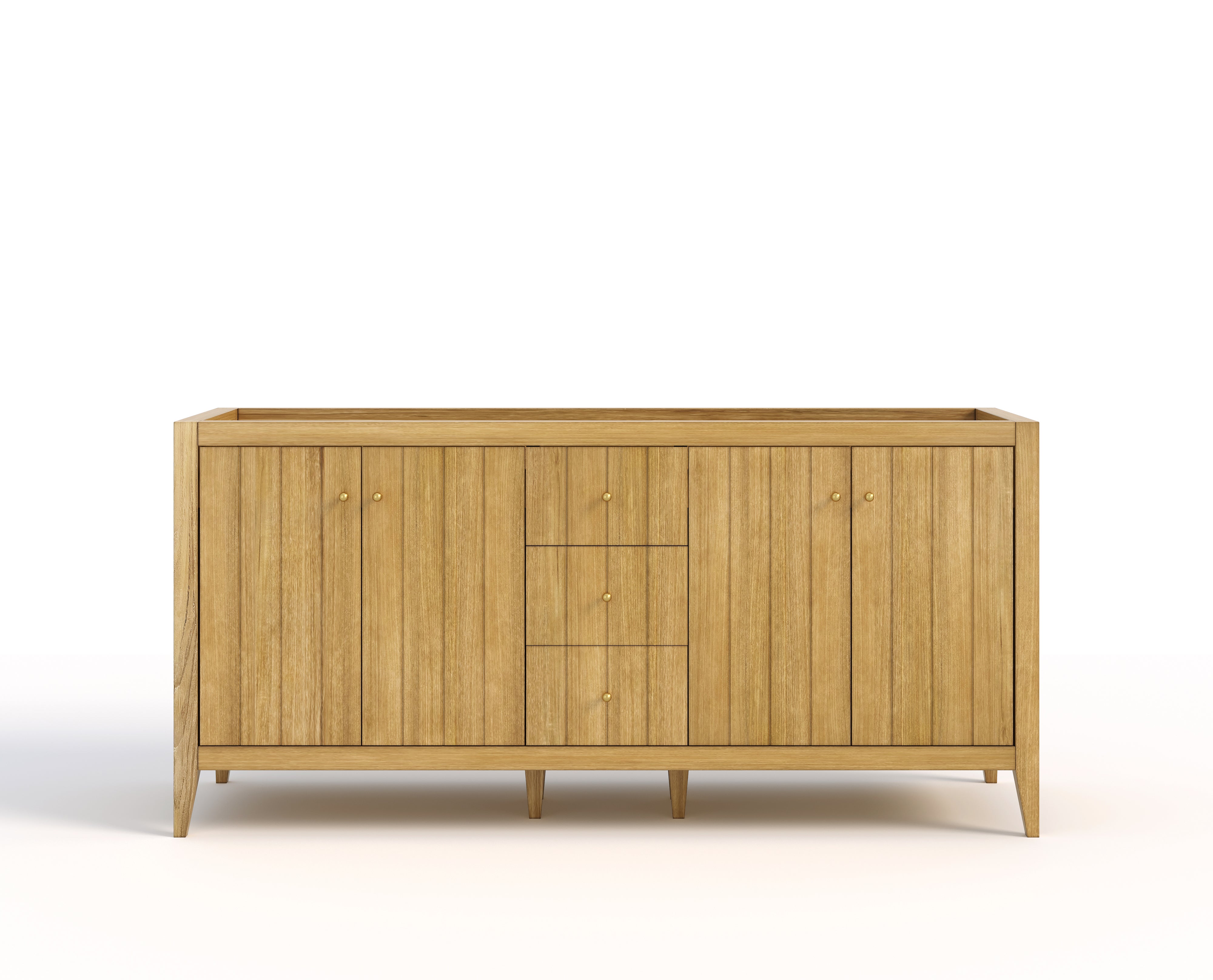Atlanta Teak Wood 72 in. W x 22 in. D Double Sink Bathroom Vanity