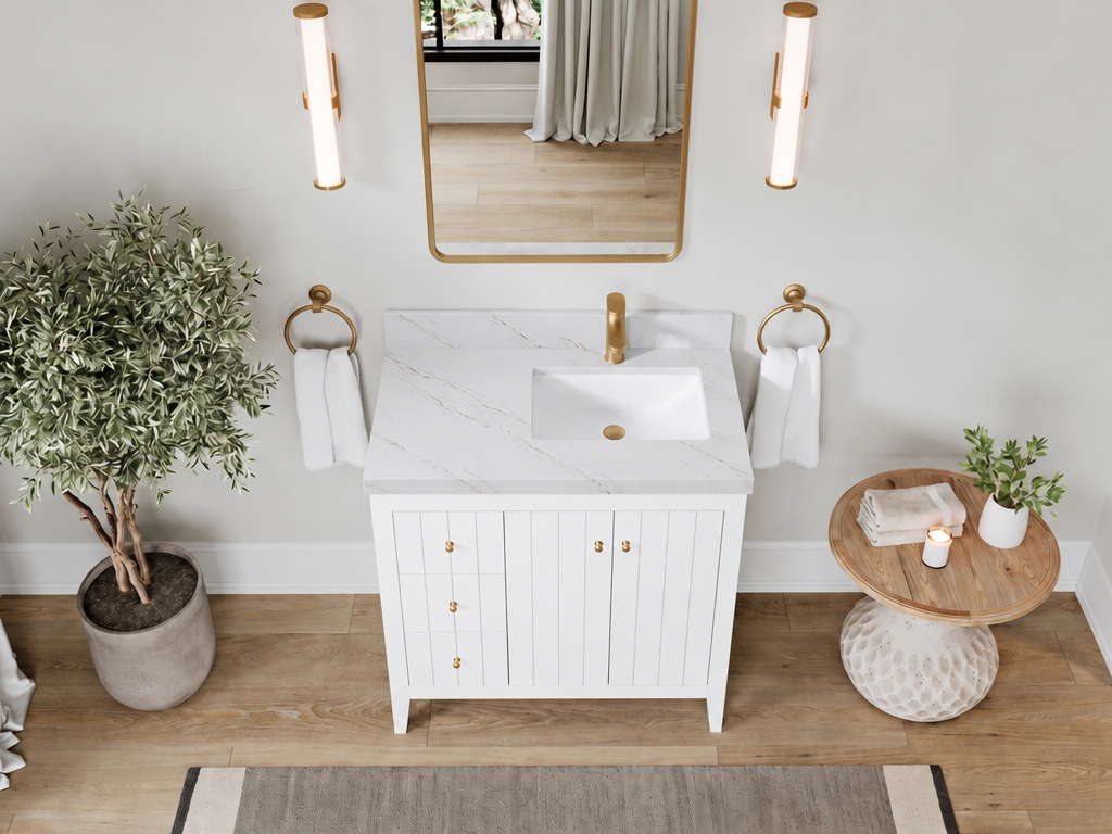 Atlanta 36 in. W x 22 in. D Right Offset Sink Bathroom Vanity