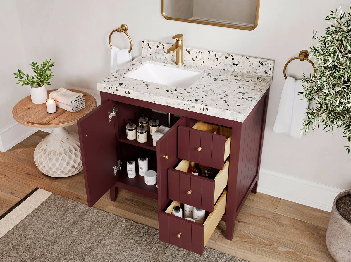 Atlanta 36 in. W x 22 in. D Left Offset Sink Bathroom Vanity