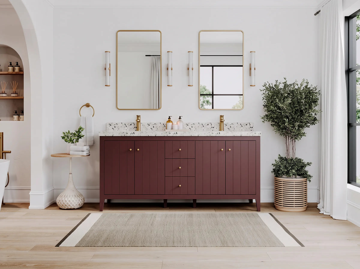 Atlanta 72 in. W x 22 in. D Double Sink Bathroom Vanity