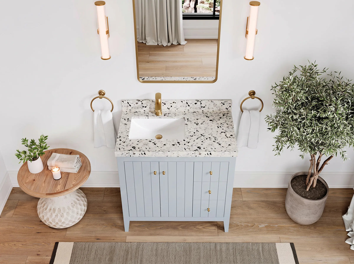 Atlanta 36 in. W x 22 in. D Left Offset Sink Bathroom Vanity