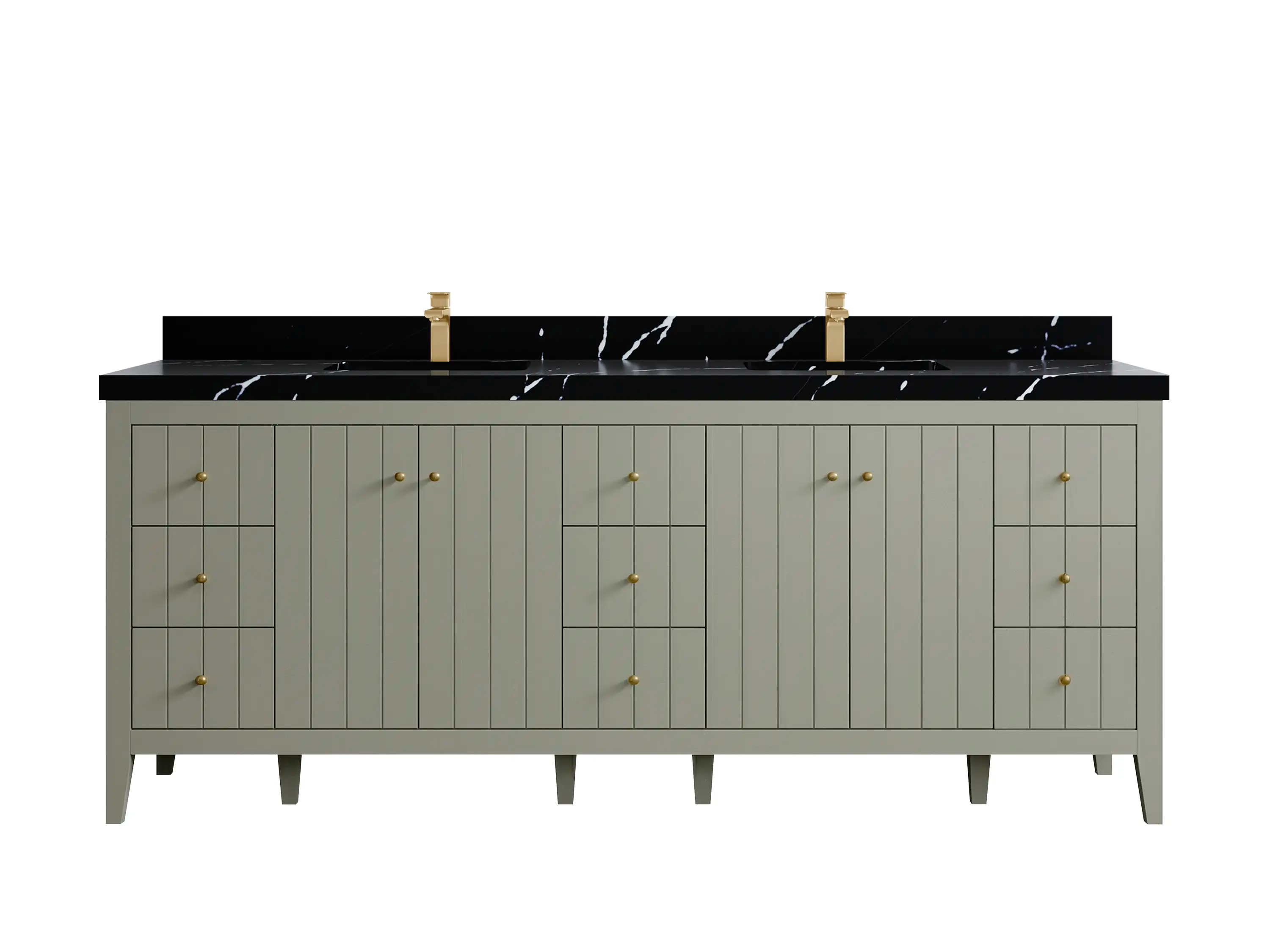 Atlanta 84 in. W x 22 in. D Double Sink Bathroom Vanity