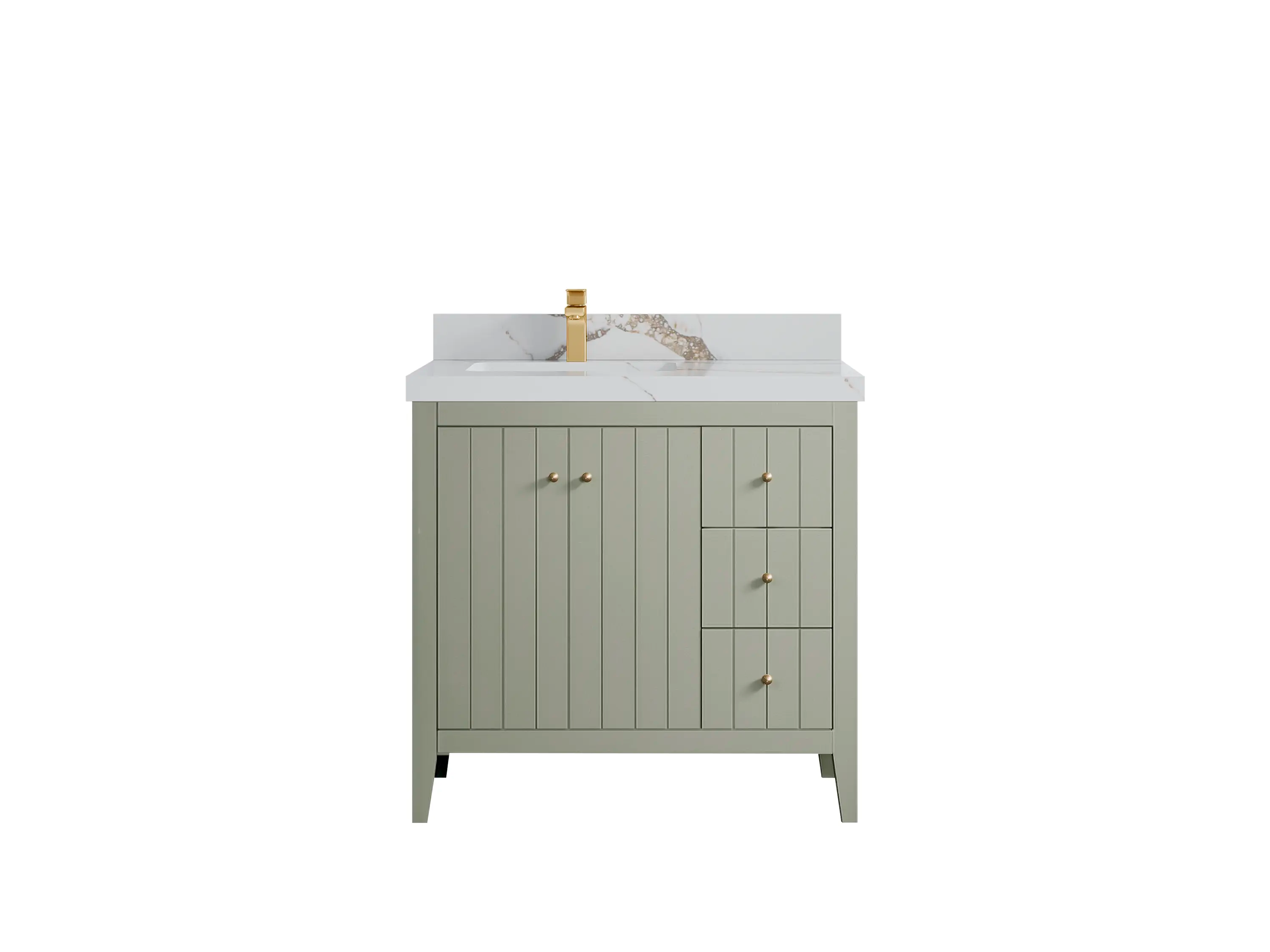 Atlanta 36 in. W x 22 in. D Left Offset Sink Bathroom Vanity
