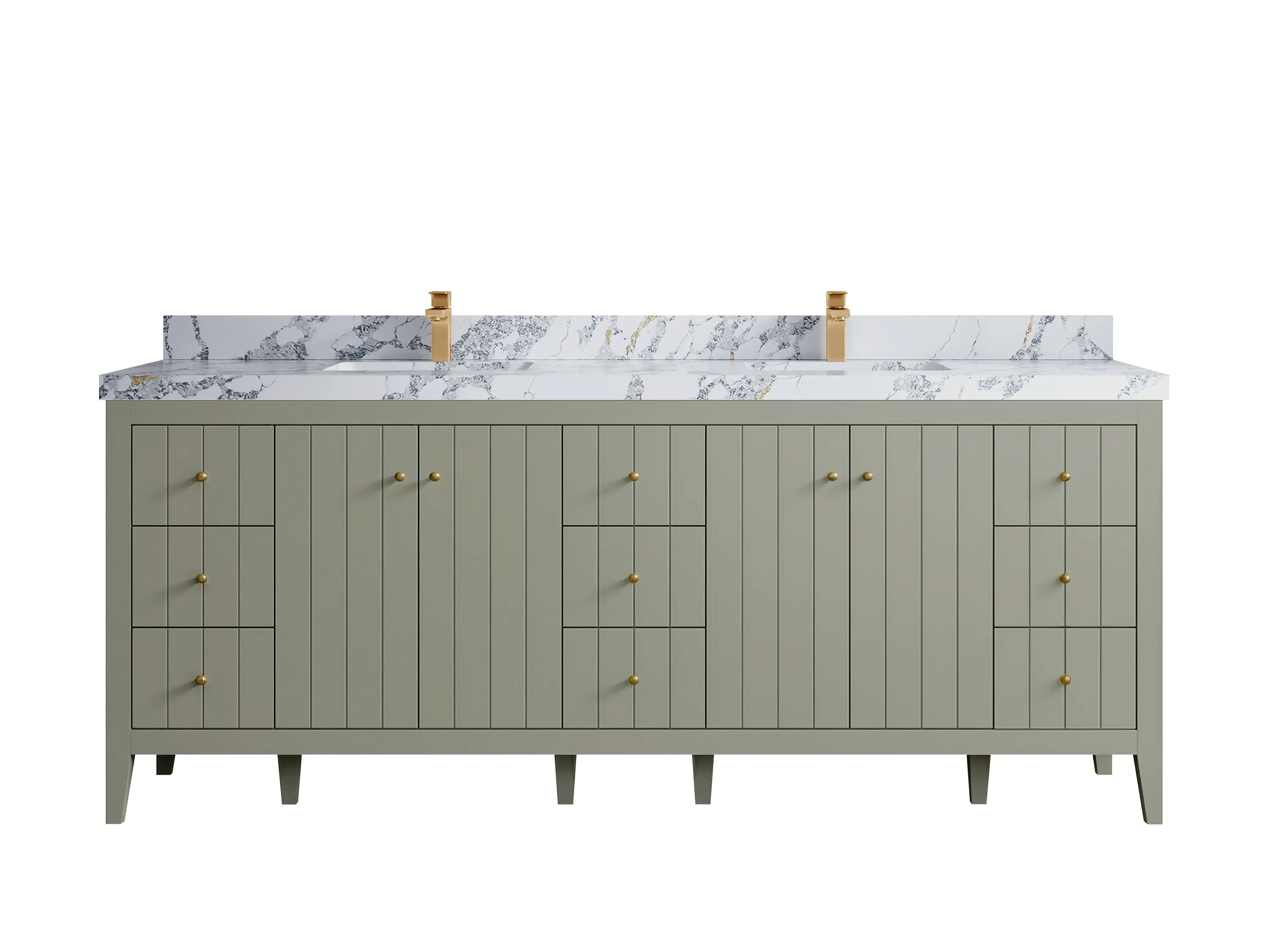 Atlanta 84 in. W x 22 in. D Double Sink Bathroom Vanity