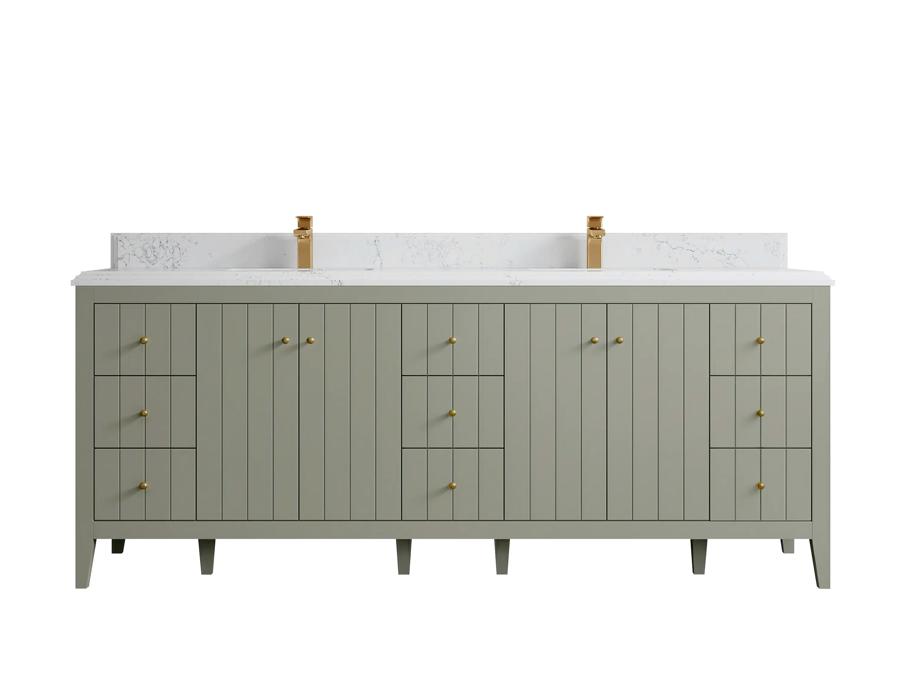 Atlanta 84 in. W x 22 in. D Double Sink Bathroom Vanity