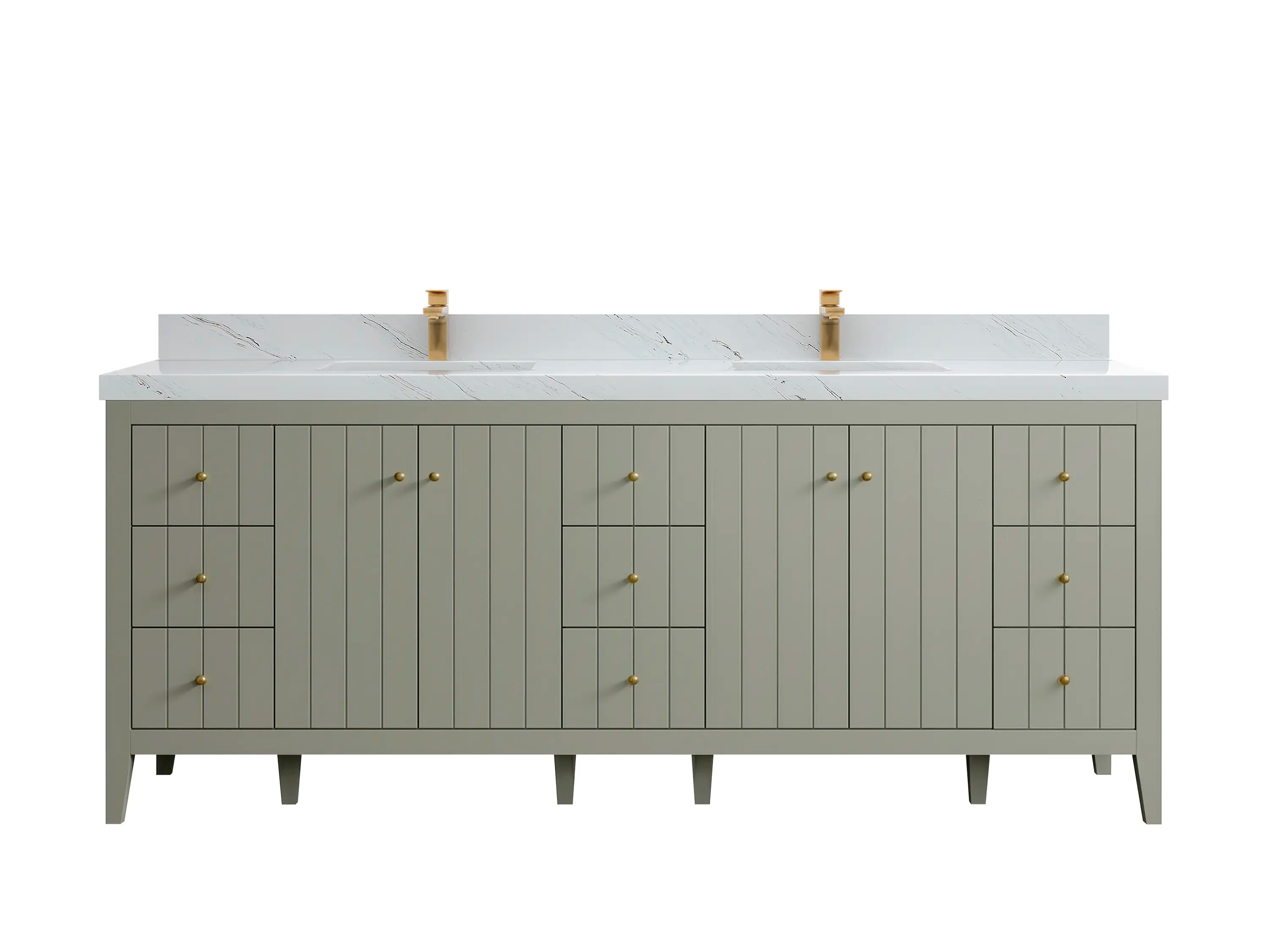 Atlanta 84 in. W x 22 in. D Double Sink Bathroom Vanity