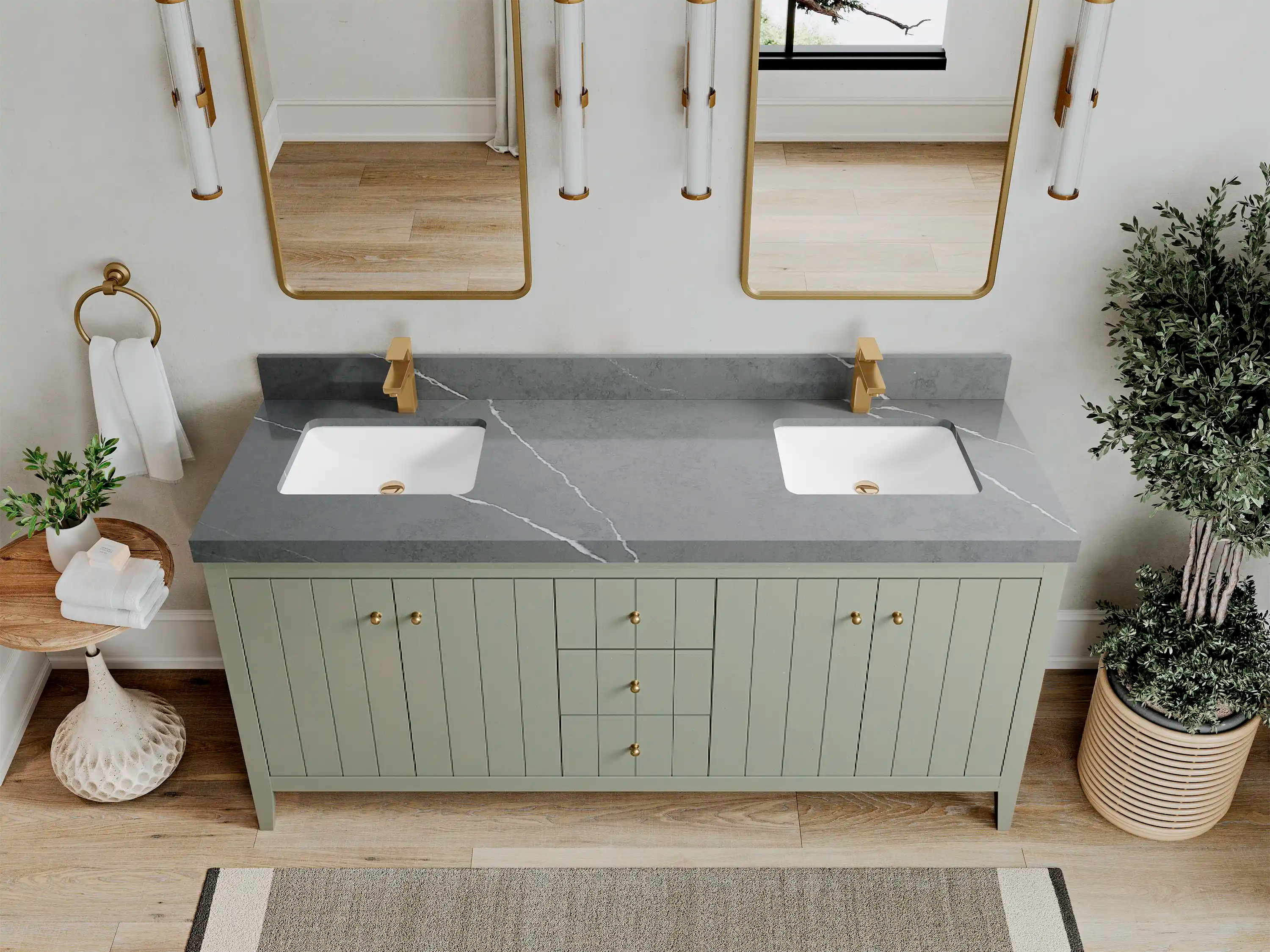 Atlanta 72 in. W x 22 in. D Double Sink Bathroom Vanity
