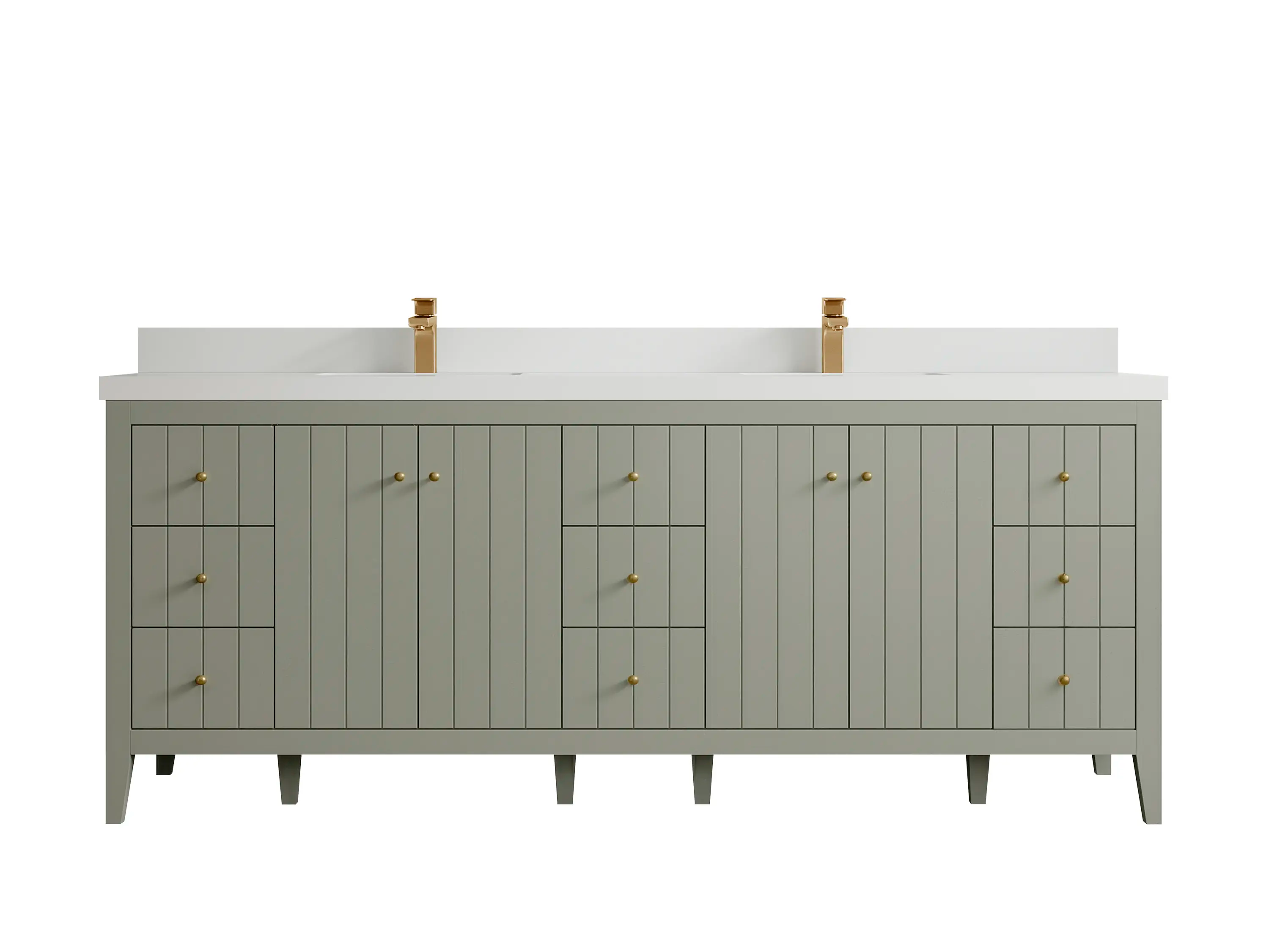 Atlanta 84 in. W x 22 in. D Double Sink Bathroom Vanity