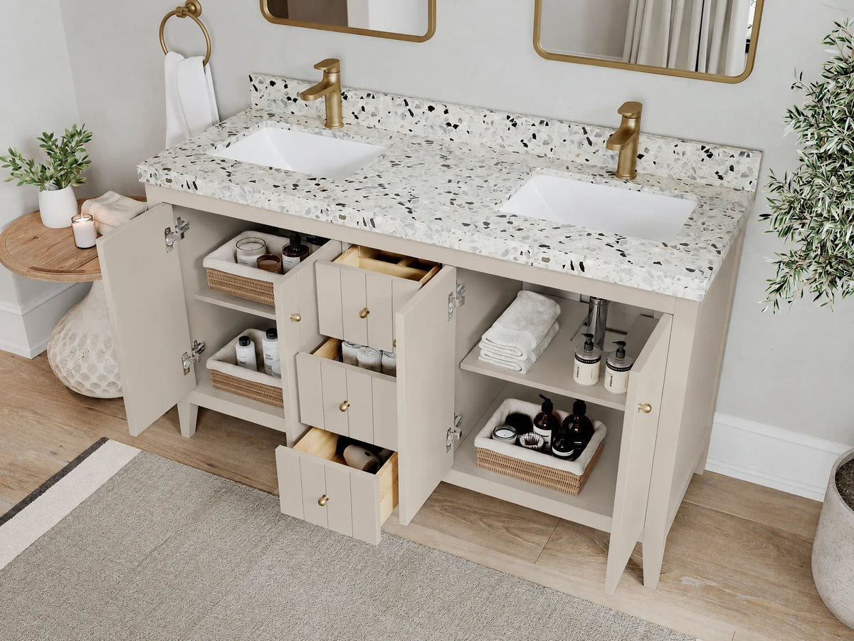 Atlanta 60 in. W x 22 in. D Double Sink Bathroom Vanity