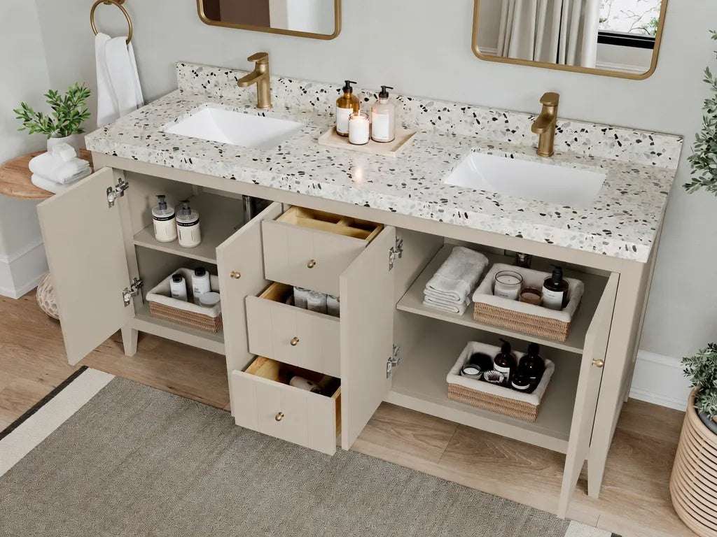 Atlanta 72 in. W x 22 in. D Double Sink Bathroom Vanity