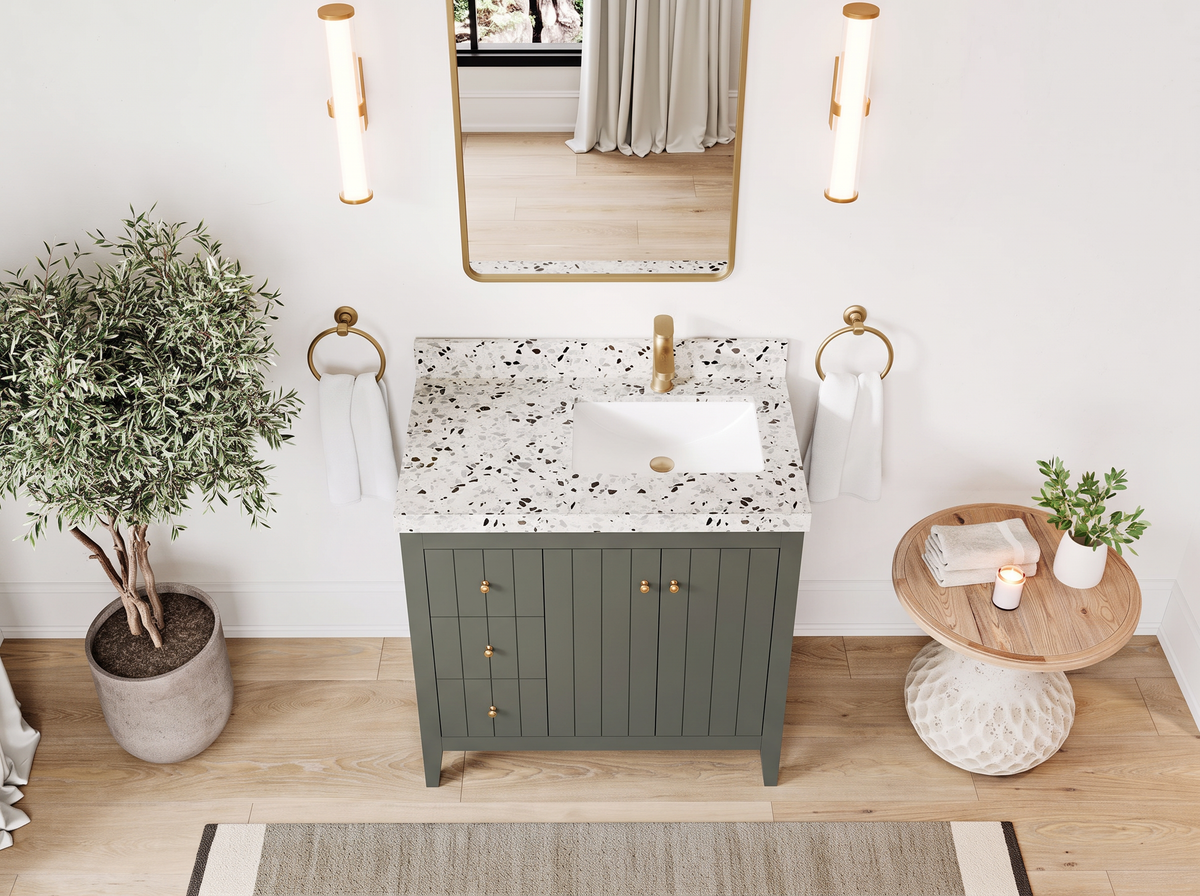 Atlanta 36 in. W x 22 in. D Left Offset Sink Bathroom Vanity