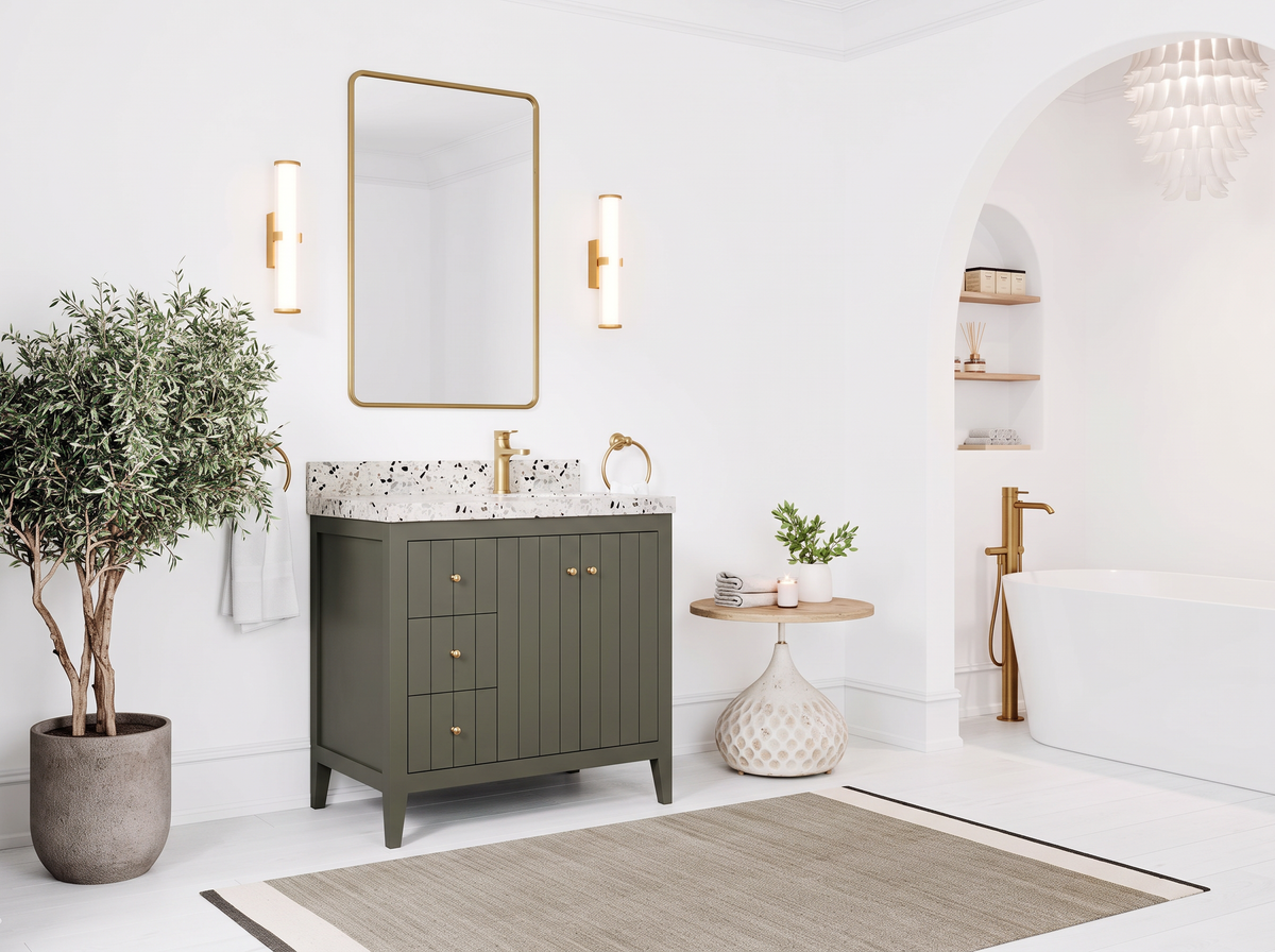 Atlanta 36 in. W x 22 in. D Left Offset Sink Bathroom Vanity
