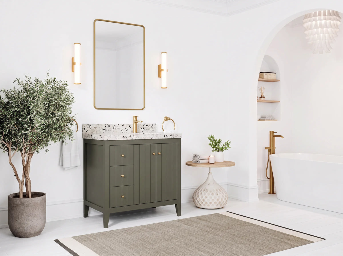 Atlanta 36 in. W x 22 in. D Right Offset Sink Bathroom Vanity