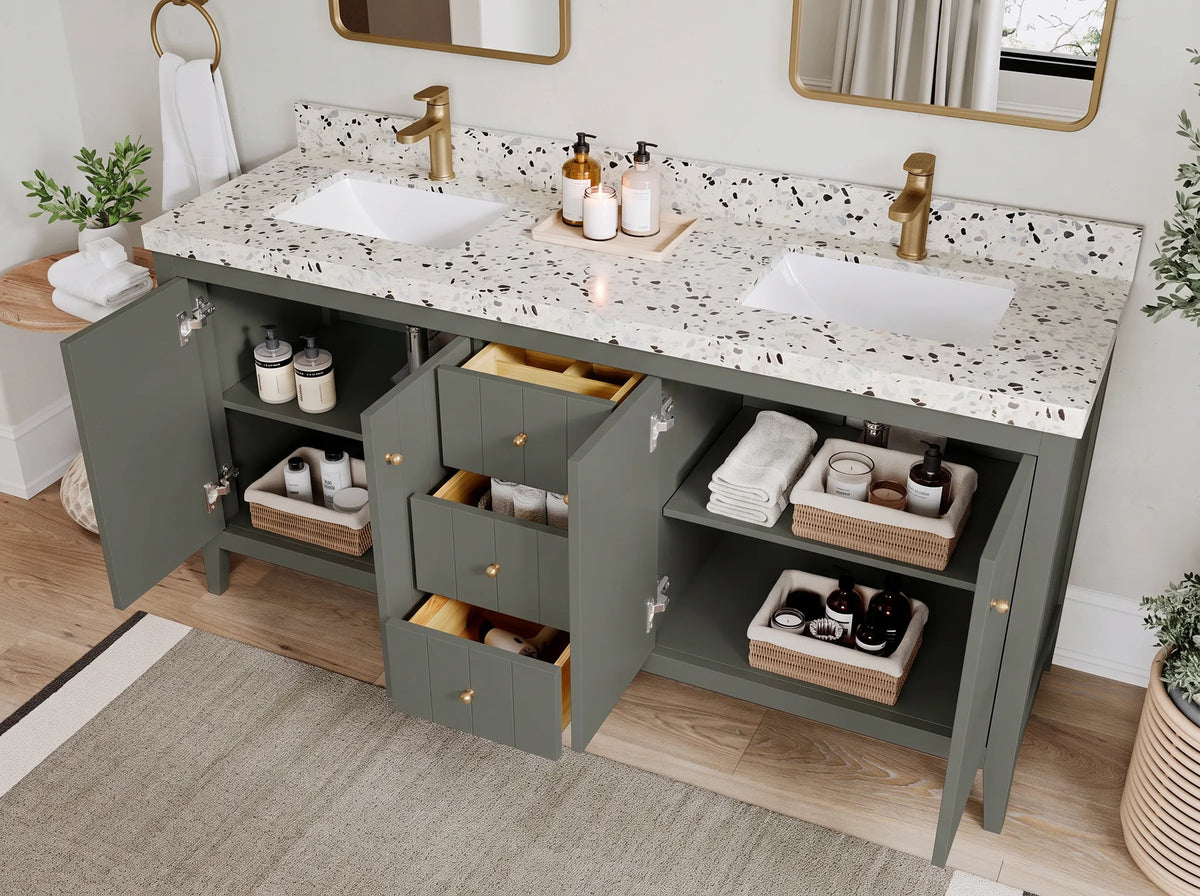 Atlanta 72 in. W x 22 in. D Double Sink Bathroom Vanity