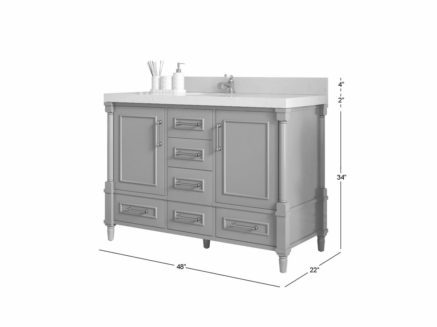 Aberdeen 48 in. W x 22 in. D Single Sink Bathroom Vanity