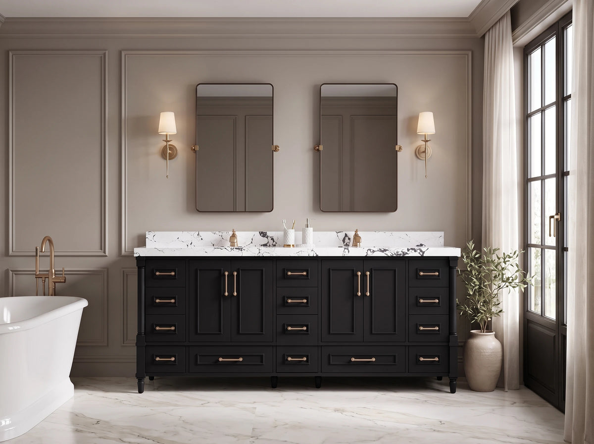 Aberdeen 80 in. W x 22 in. D Double Sink Bathroom Vanity