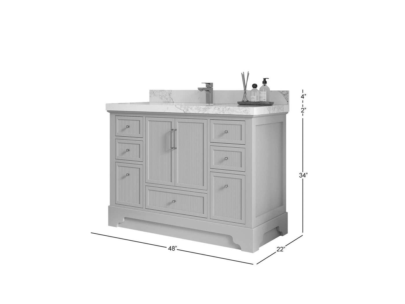 Alys 48 in. W x 22 in. D Single Sink Bathroom Vanity