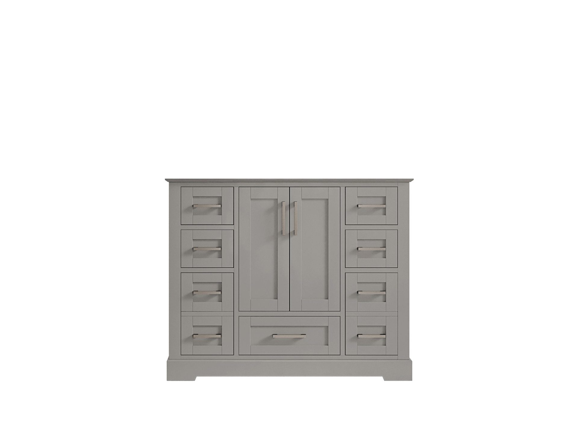 Boston 42 in. W x 22 in. D Double Sink Bathroom Vanity in Elephant Skin Gray with Countertop - Cabinet Only