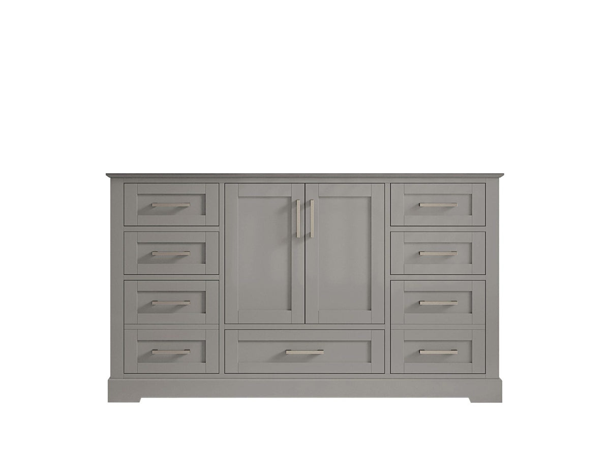 Boston 60 in. W x 22 in. D Single Sink Bathroom Vanity in Elephant Skin Gray with Countertop - Cabinet Only
