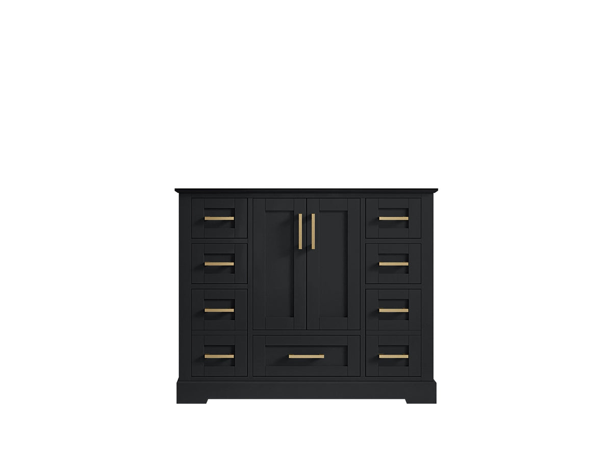 Boston 42 in. W x 22 in. D Single Sink Bathroom Vanity in Wrought Iron with Countertop - Cabinet Only