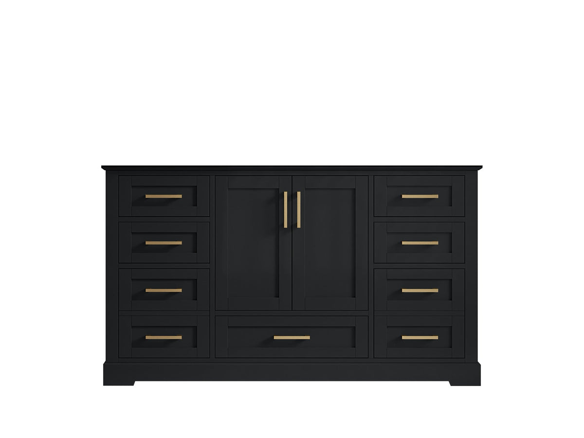 Boston 60 in. W x 22 in. D Single Sink Bathroom Vanity in Wrought Iron with Countertop - Cabinet Only