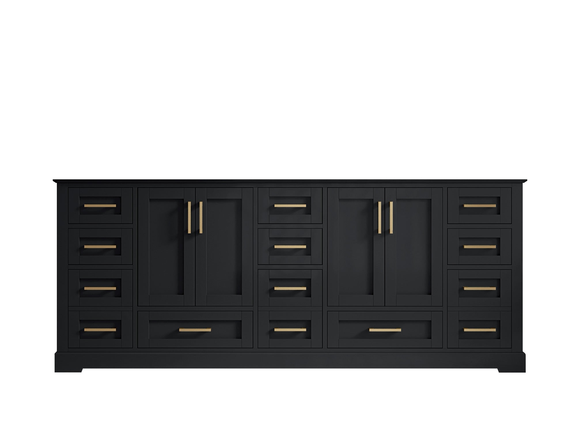 Boston 84 in. W x 22 in. D Double Sink Bathroom Vanity in Wrought Iron with Countertop - Cabinet Only