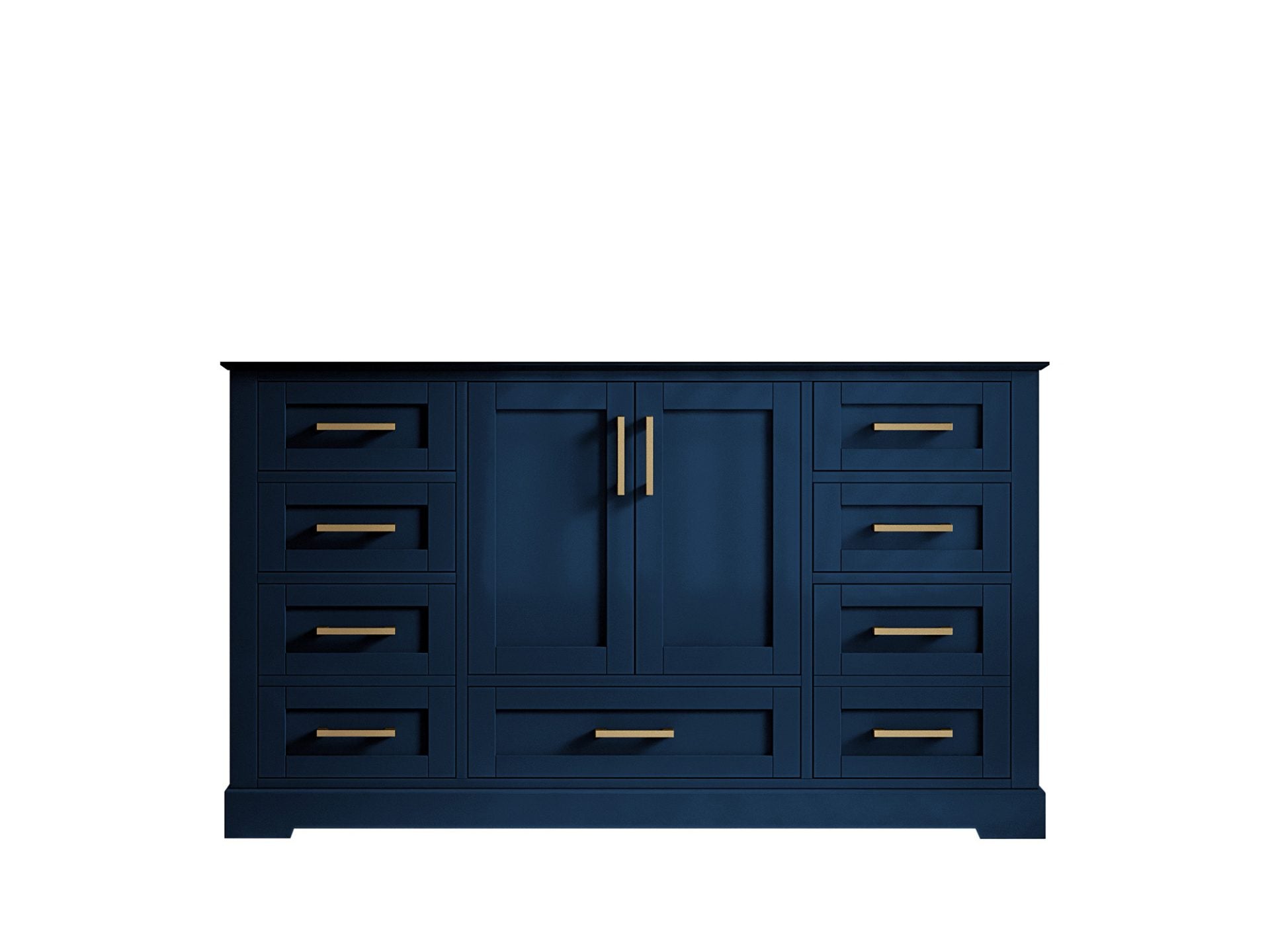 Boston 60 in. W x 22 in. D Single Sink Bathroom Vanity in Navy Blue with Countertop - Cabinet Only