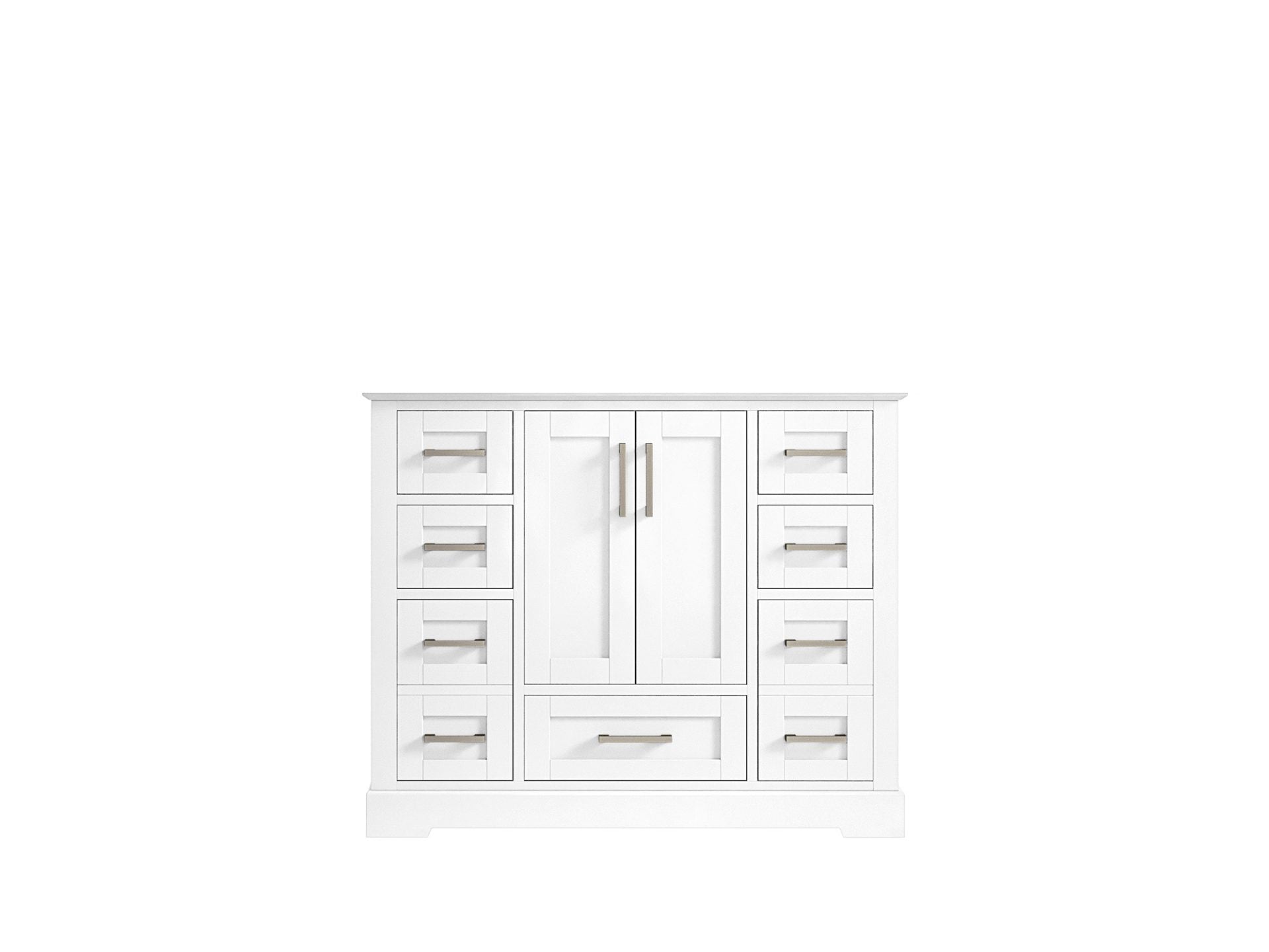 Boston 42 in. W x 22 in. D Single Sink Bathroom Vanity in White with Countertop - Cabinet Only