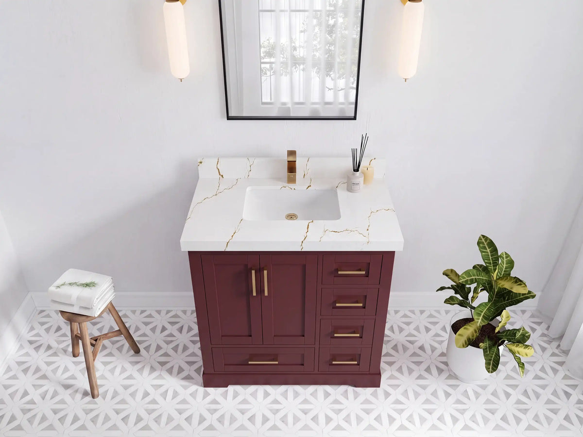 Boston 36 in. W x 22 in. D Center Sink Bathroom Vanity