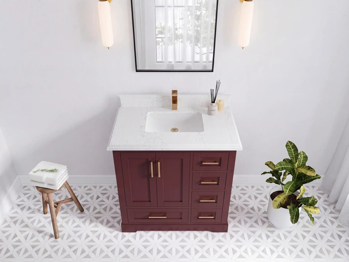 Boston 36 in. W x 22 in. D Center Sink Bathroom Vanity