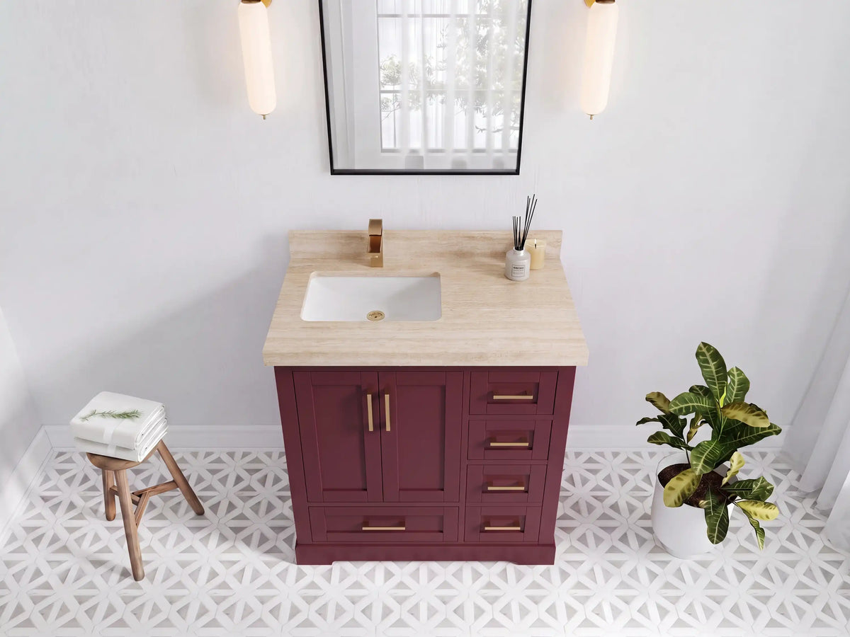 Boston 36 in. W x 22 in. D Left Offset Sink Bathroom Vanity