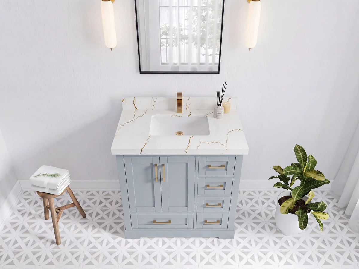 Boston 36 in. W x 22 in. D Center Sink Bathroom Vanity