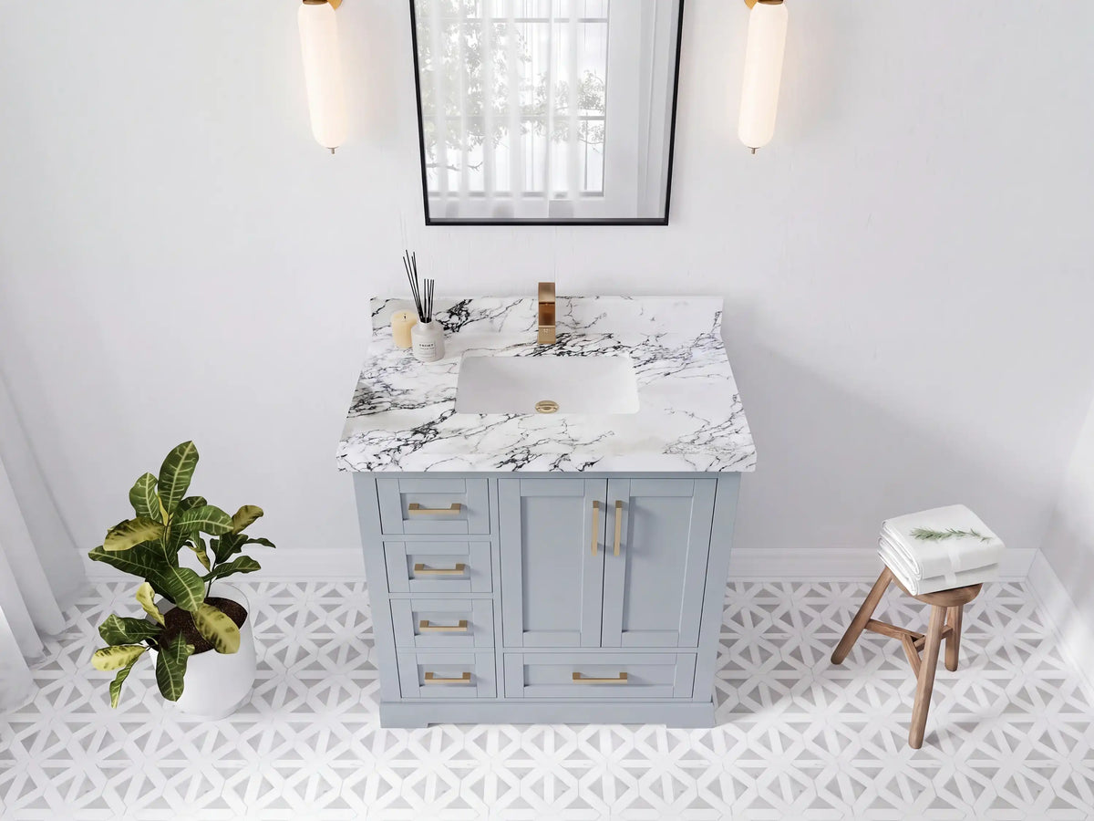 Boston 36 in. W x 22 in. D Center Sink Bathroom Vanity