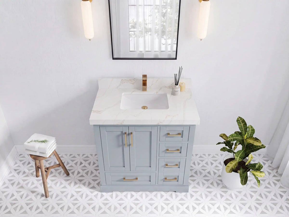 Boston 36 in. W x 22 in. D Center Sink Bathroom Vanity