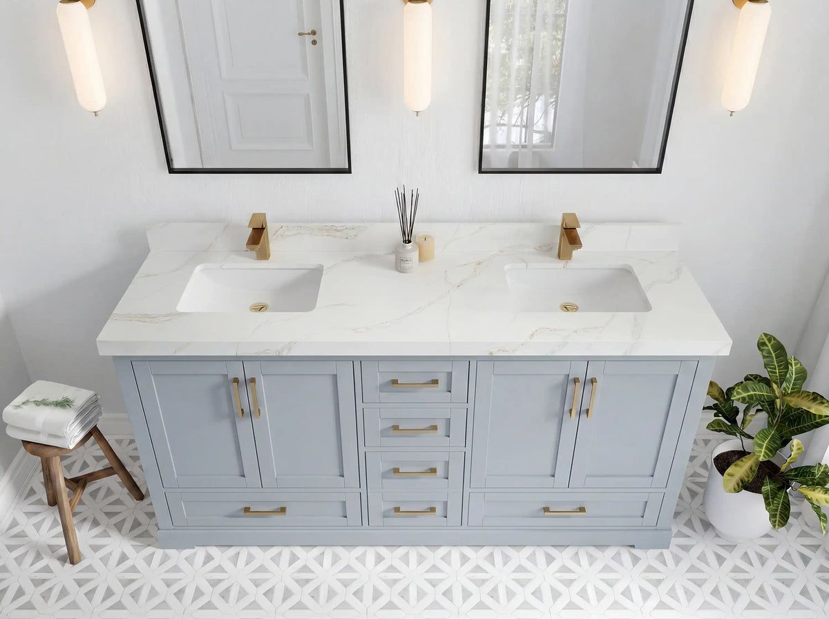 Boston 72 in. W x 22 in. D Double Sink Bathroom Vanity